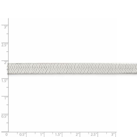 Men's 8mm, Sterling Silver Solid Herringbone Chain Necklace, 20 Inch - Picture 5 of 8